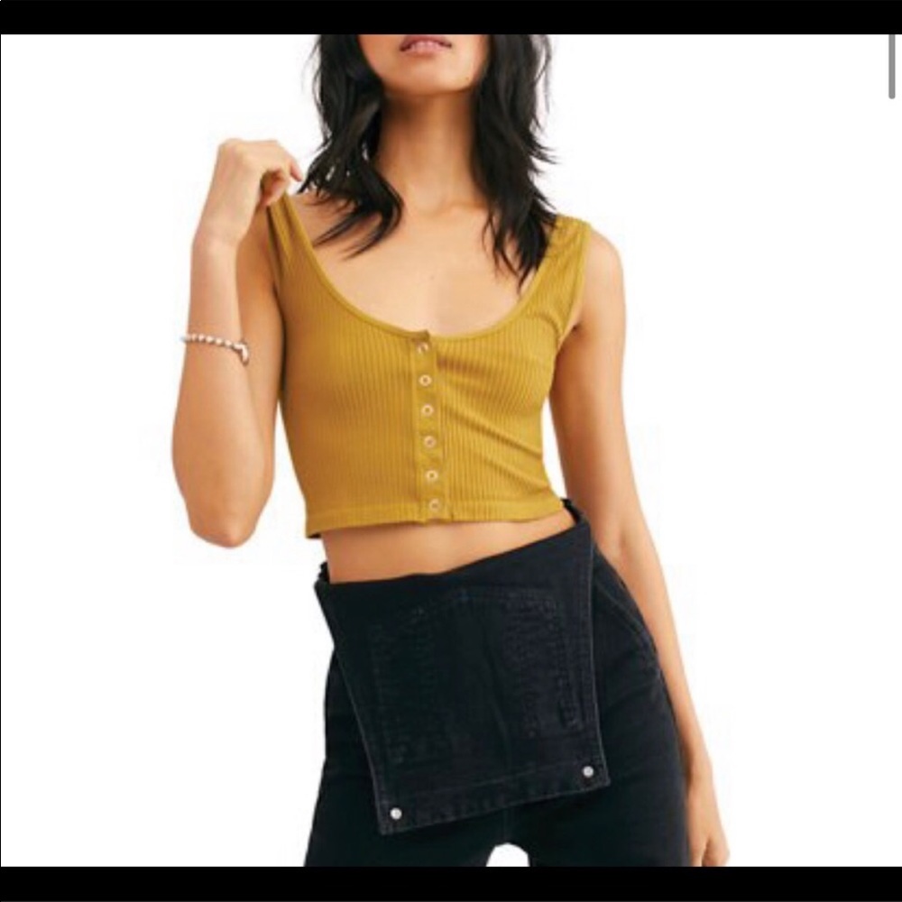 Free People Ribbed Crop Cami